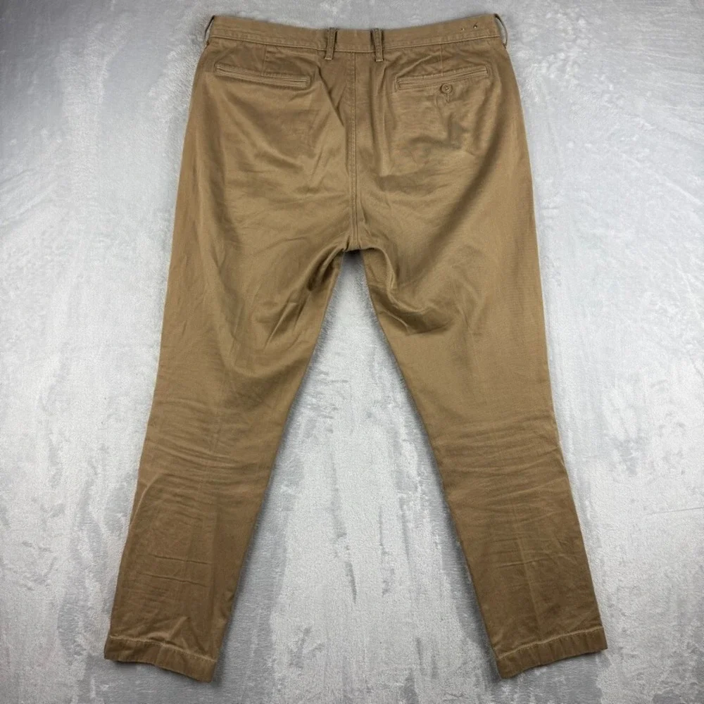 J Crew Pants Mens 33x32 Beige Tan 770 Straight Chinos Stretch Khaki Twill